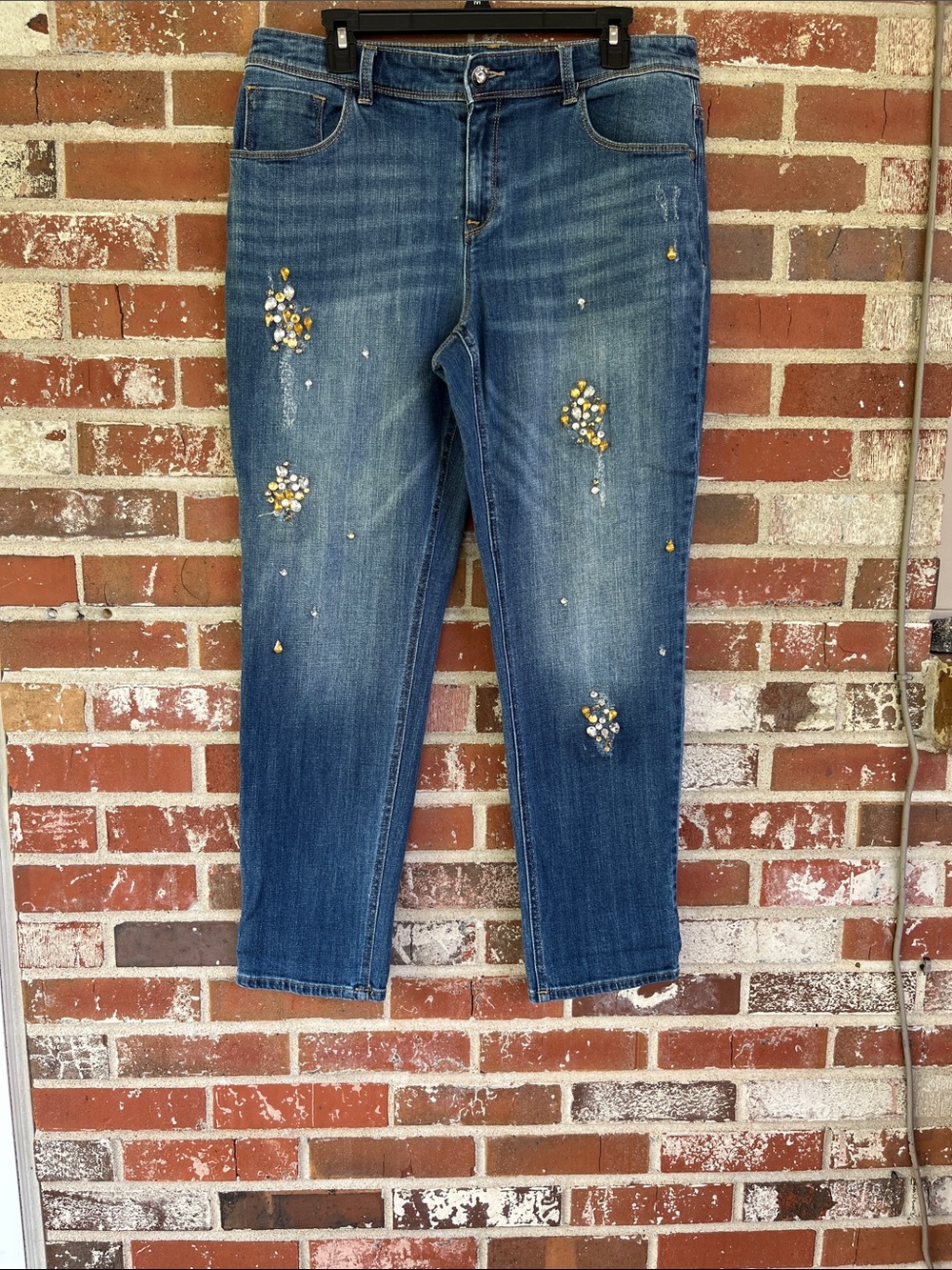 Embellished Chico The Platinum Boyfriend Women’s Jeans - Size 1.5